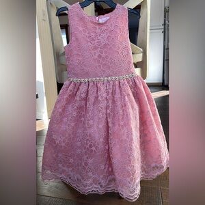 Biscotti Collezione pink floral lace dress